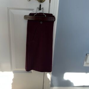 Loft Maroon Pencil Skirt size 2